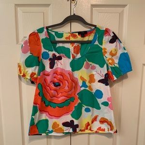 J Crew Floral Top